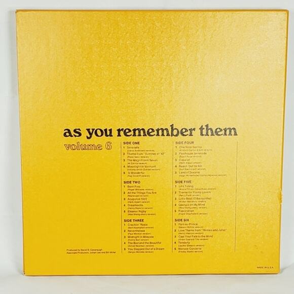 As You Remember Them Volume 6 Time Life Records 3 LP Vinyl Box Set 1973 - Picture 3 of 4